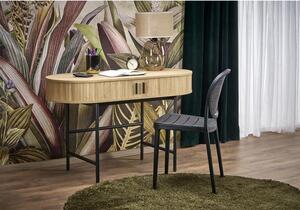 Birou B51, stejar/negru, 120x55x75 cm