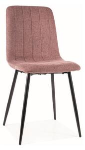 Scaun ALAN, roz antic/negru, stofa/metal, 45x39x91 cm
