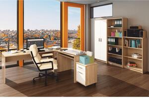 Set mobilier pentru birou Hansa 2 NEW (stejar sonoma + alb). 1028678