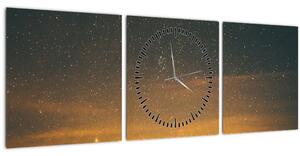 Tablou cu cerul înstelat (cu ceas) (90x30 cm)