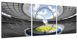 Tablou - stadionul de fodbal (cu ceas) (90x30 cm)