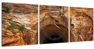 Tablou - tunel în stâncă (cu ceas) (90x30 cm)