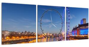 Tablou London Eye (cu ceas) (90x30 cm)