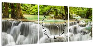 Tablou cu cascade (cu ceas) (90x30 cm)
