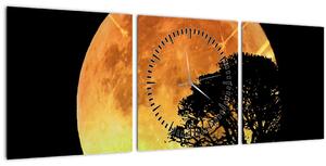 Tablou cu umbre în lumina lunii (cu ceas) (90x30 cm)