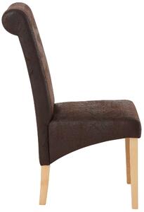 Set 2 scaune Rito maro piele ecologica 48/68/101 cm