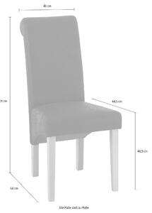 Set 4 scaune Rito maro antic 48/68/101 cm
