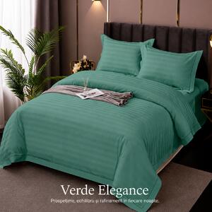Lenjerie de Pat Damasc Policotton 4 Piese (Verde Elegance)