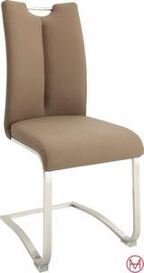 Set 2 scaune Artos cappuccino piele naturala 45/58/102 cm