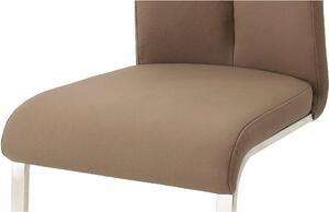 Set 2 scaune Artos cappuccino piele naturala 45/58/102 cm
