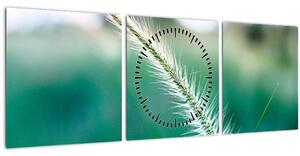 Tablou cu fir de iarbă (cu ceas) (90x30 cm)
