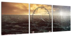 Tablou cu marea (cu ceas) (90x30 cm)
