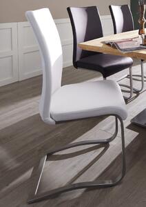 Set 6 scaune Arco albe piele ecologica 43/52/103 cm