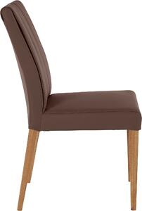 Set 2 scaune Claudia espresso piele naturala 46/65/91 cm