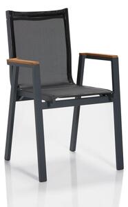 Set scaune de gradina (6 piese) Ottowa Gri 57x90x63 cm