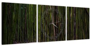 Tablou - Între bambus (cu ceas) (90x30 cm)
