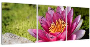 Tablou - Lotus (cu ceas) (90x30 cm)