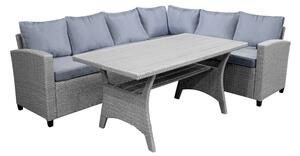 Canapea modulară de grădină Flashy Negru 236x68x74 cm