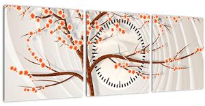 Tablou - Copac în infinit (cu ceas) (90x30 cm)