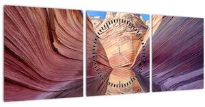 Tablou - valurile de Arizona (cu ceas) (90x30 cm)