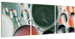 Tablou abstract - buline (cu ceas) (90x30 cm)