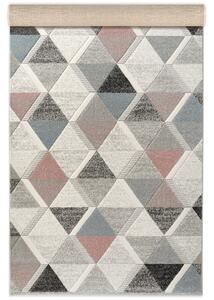 Traversa sintetica Soho 4966-4-16811, Alb/Albastru, Geometric