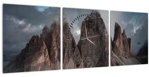 Tablou - Trei Dinți, Dolomiți Italieni (cu ceas) (90x30 cm)