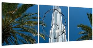 Tablou - Burj Khalifa (cu ceas) (90x30 cm)