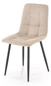 Scaun K560, bej/negru, stofa clasica/metal, 45x53x88 cm