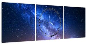 Tablou -Frumusețea stelelor de noapte (cu ceas) (90x30 cm)