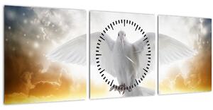 Tablou porumbiță (cu ceas) (90x30 cm)