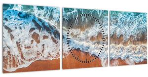 Tablou cu plaja mării (cu ceas) (90x30 cm)