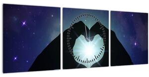 Tablou - Dragoste simbolică (cu ceas) (90x30 cm)