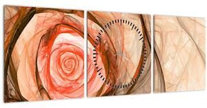 Tablou - Trandafir sufletului artistic (cu ceas) (90x30 cm)