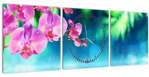 Tablou - Orhidee (cu ceas) (90x30 cm)