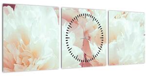 Tablou cu flori (cu ceas) (90x30 cm)
