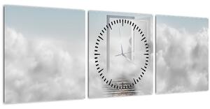 Tablou - Ușa spre cer (cu ceas) (90x30 cm)