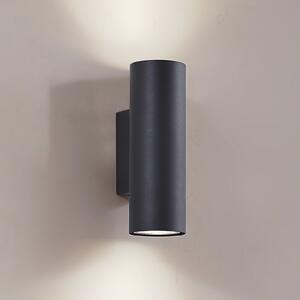 Lindby Aplică de perete Joffrey, 18 cm, negru, sus/jos, GU10, reglabil, Negru, Camera de zi / sufragerie, Metal, Modern