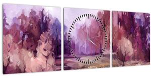 Tablou - Peisaj de toamnă - pictură (cu ceas) (90x30 cm)