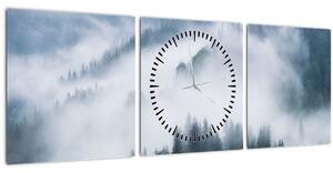 Tablou - Copacii în ceață (cu ceas) (90x30 cm)