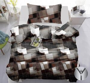 Lenjerie de pat din bumbac VAREON maro-gri Dimensiune lenjerie de pat: 70 x 90 cm | 140 x 200 cm