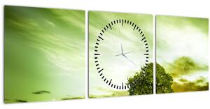 Tablou - Copacul vieții (cu ceas) (90x30 cm)