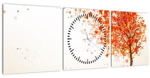 Tablou - Copac în vâmnt (cu ceas) (90x30 cm)