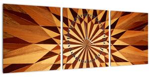 Tablou - Colaj din lemn (cu ceas) (90x30 cm)