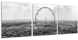 Tablou - Acoperișuri clădirilor din Paris (cu ceas) (90x30 cm)