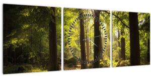 Tablou - Pădurea de vis (cu ceas) (90x30 cm)