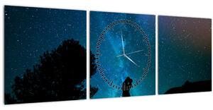 Tablou - Întâlnire sub stele (cu ceas) (90x30 cm)