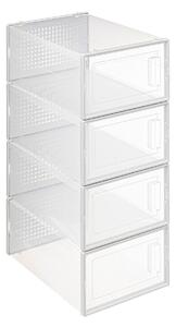 Set de 4 rafturi pentru pantofi din plastic