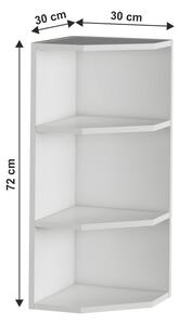 Dulap superior de bucătărie, de colț Janne Typ 3 (alb). 1021185