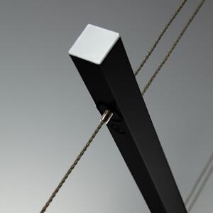 B.K. Licht Lampă suspendată LED Tick negru, sticlă, dimabilă, înălțime reglabilă, reglabil, Negru, Camera de zi / sufragerie, Sticlă, Modern